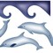 Dolphin Wall Stencil | 609 by Designer Stencils | Animal & Nature Stencils | Reusable Art Craft Stencils for Painting on Walls, Canvas, Wood | Reusable Plastic Paint Stencil for Home Makeover | Easy to Use & Clean Art Stencil